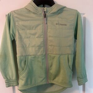 Columbia Kids Light Green Hooded Sweatshirt